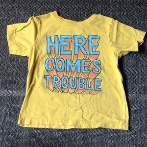 The Children's Place Yellow 'Here Comes Trouble' Short Sleeve Tee